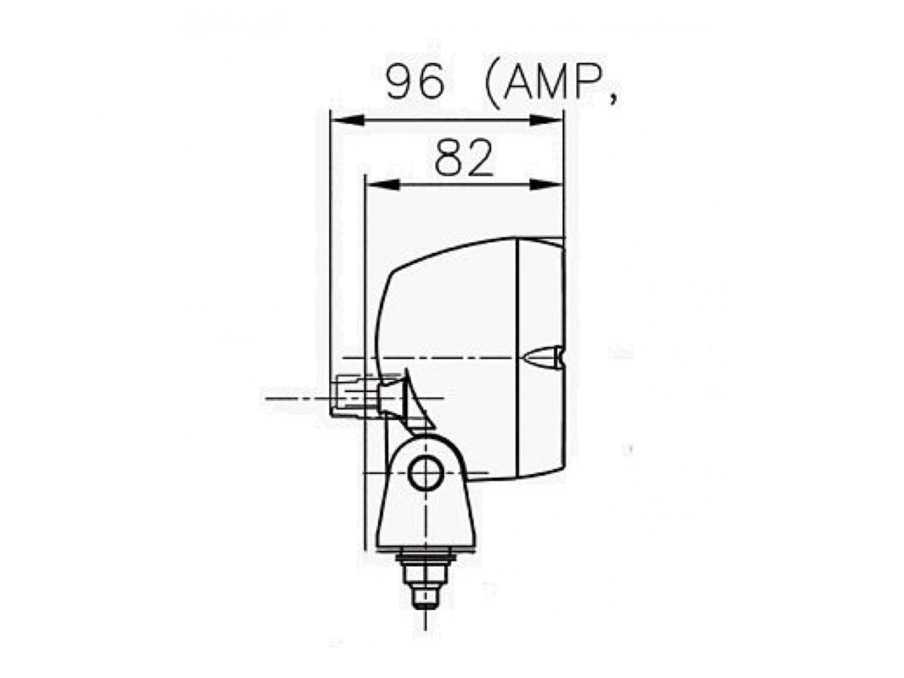 Hella Oval 100 Double Beam Halogen Work Lamp 12V - Long Range