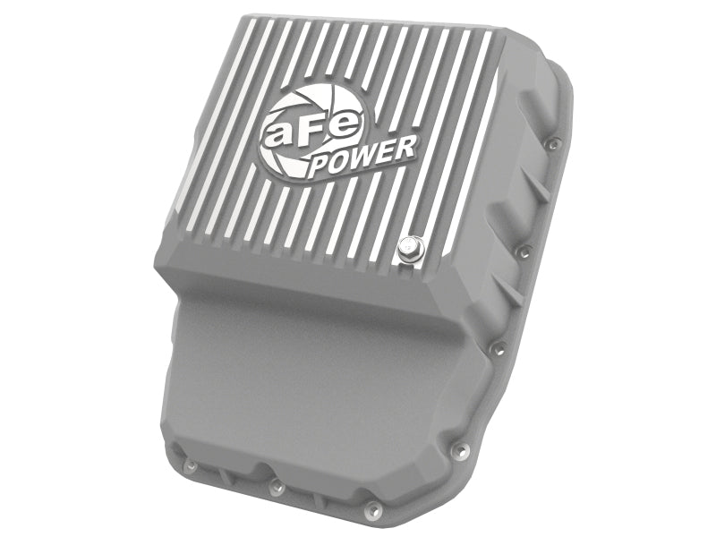 aFe Transmission Pan Raw w/ Machined Fins 13-19 Dodge Diesel Trucks L6-6.7L (td) 46-71160A