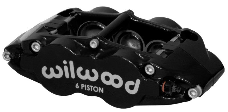 Wilwood Caliper-FNSL6R-LH - Black, 1.62/1.12/1.12" Pistons, 1.10" Disc