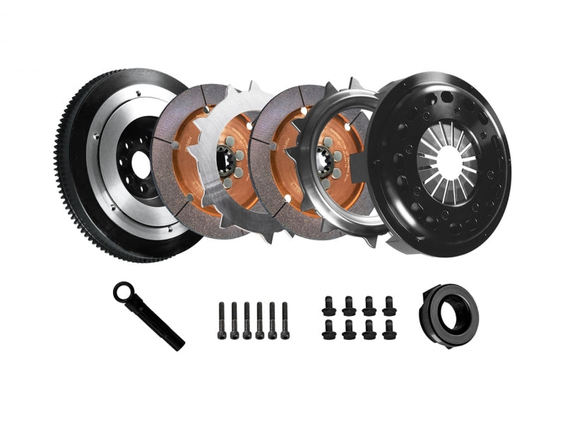 DKM Clutch BMW E34/E36/E39/E46/Z3/Z4 (6 Cyl) OE 5-Spd Ceramic Twin Disc MR Clutch Kit w/Flywheel MR-006-005