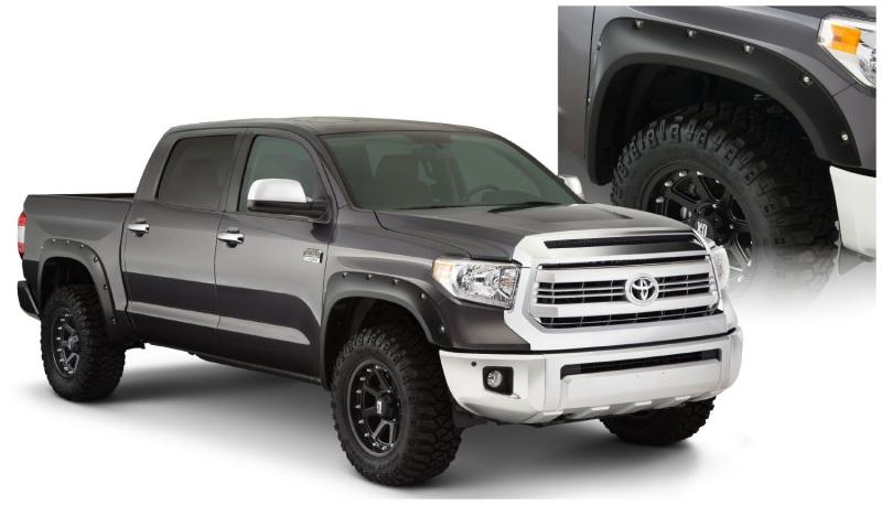 Bushwacker 14-18 Toyota Tundra Fleetside Pocket Style Flares 4pc 66.7/78.7/97.6in Bed - Black 30918-02 Main Image