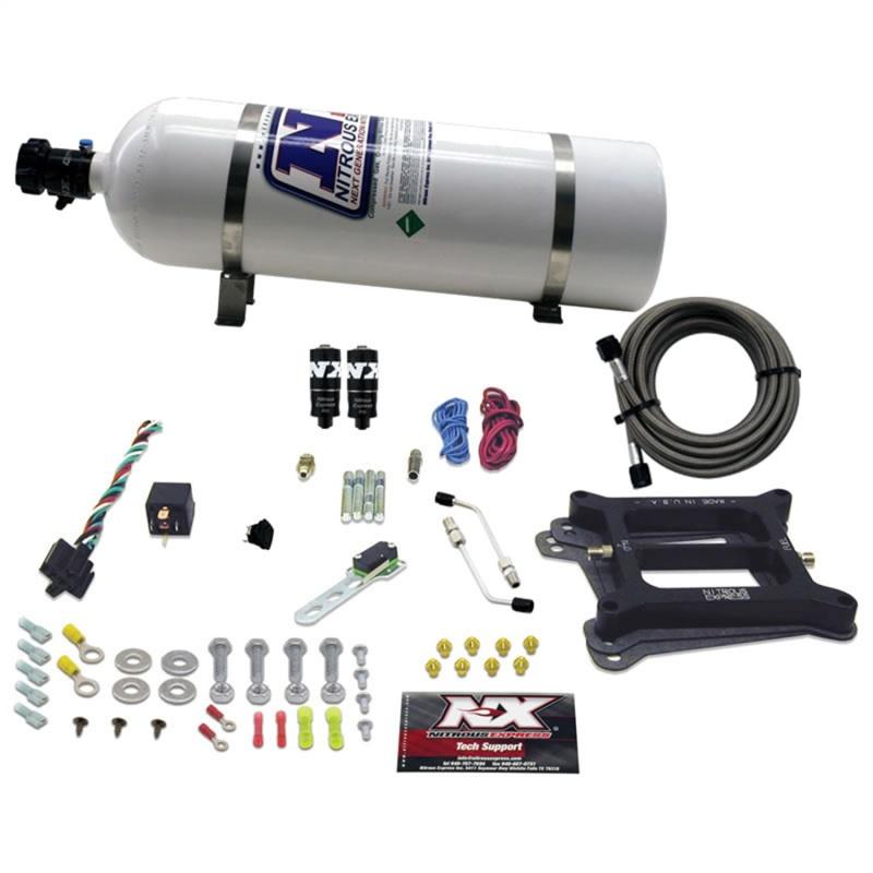 Nitrous Express 4150 Hitman Plus 4-BBL Nitrous Kit (50-200HP) w/15lb Bottle 40041-15 Main Image