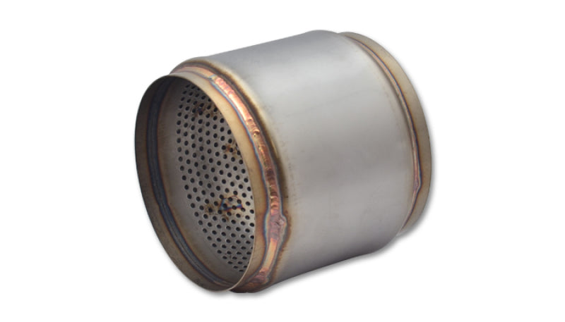 Vibrant Stainless Steel Race Muffler, 5" inlet/outlet x 5" Long