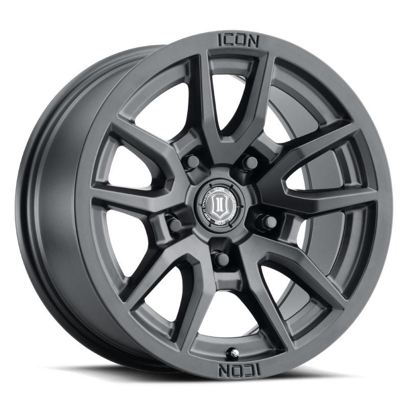 ICON Vector 5 17x8.5 5x5 -6mm Offset 4.5in BS 71.5mm Bore Satin Black Wheel 2617857345SB Main Image