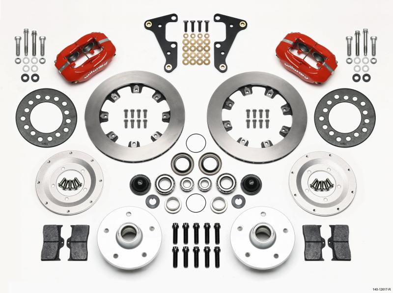 Wilwood Forged Dynalite Front Kit 11.75in Red 40-52 Oldsmobile 140-12617-R Main Image