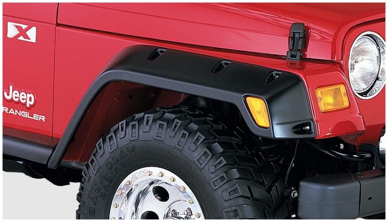 Bushwacker 97-06 Jeep TJ Pocket Style Flares 2pc - Black 10043-07 Main Image