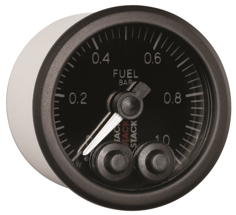 Autometer Stack 52mm 0-1 Bar M10 Male Pro-Control Fuel Pressure Gauge - Black ST3503