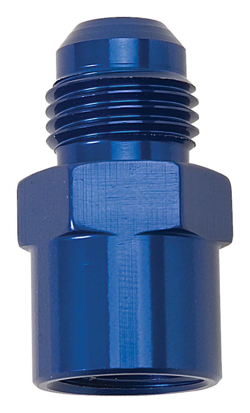 Russell M14 x 1.5 to -6 AN Flare O-Ring Adapter Female Fittings (Blue Finish)
