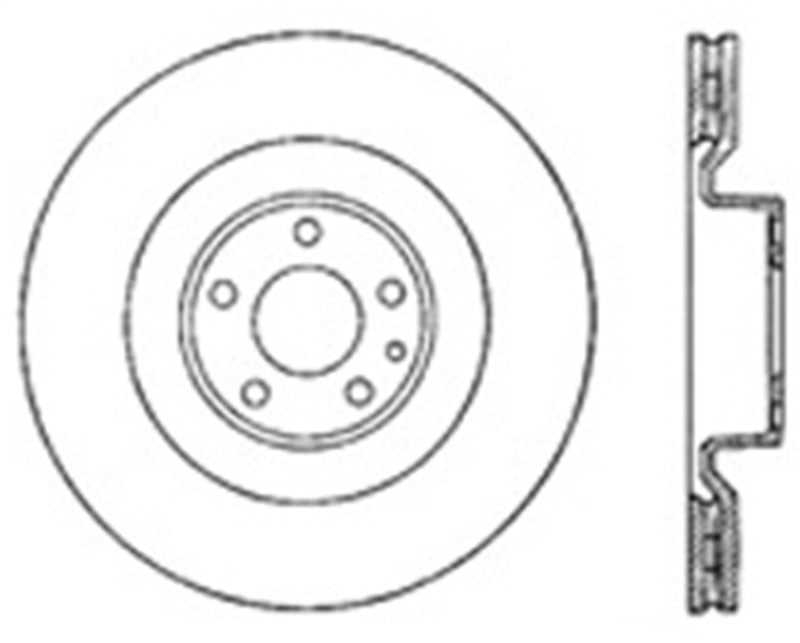 StopTech Sport Cryo Cross Drilled Brake Rotor; Rear Right