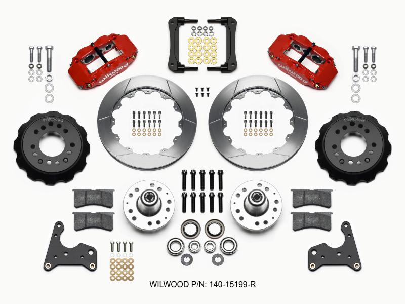 Wilwood Narrow Superlite 6R Front Hub Kit 12.88in Red 65-72 CDP C Body -Drum 140-15199-R Main Image