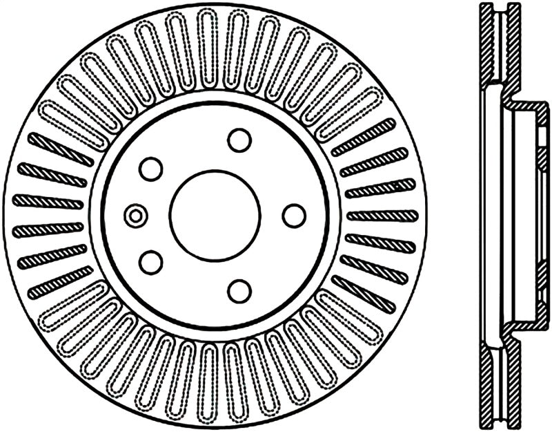 Stoptech 10-17 Chevy Equinox Front Premium Cryostop Brake Rotor 120.62120CRY