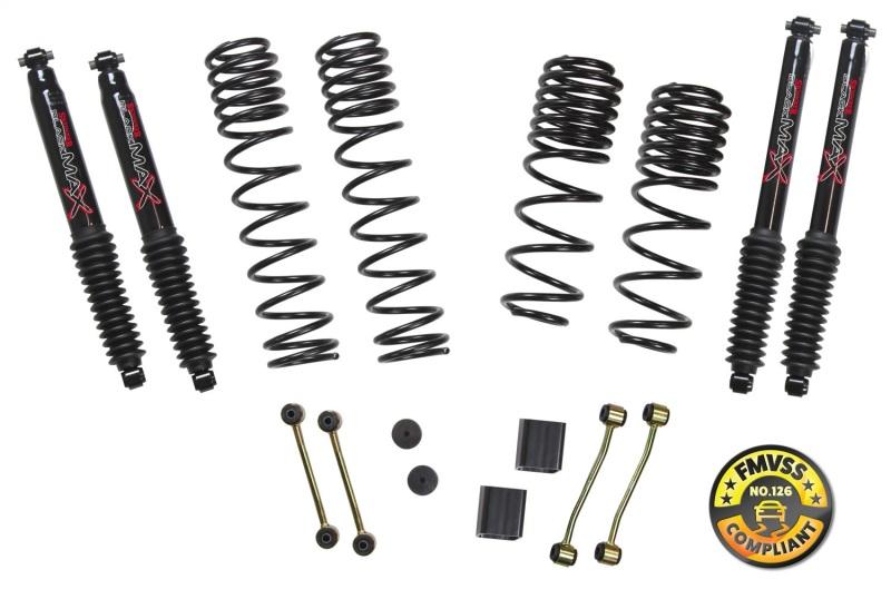 Skyjacker 2018 Jeep Wrangler (JL) 2DR 2in-2.5in Suspension Lift Kit w/Black Max Shocks JL20BPBLT Main Image