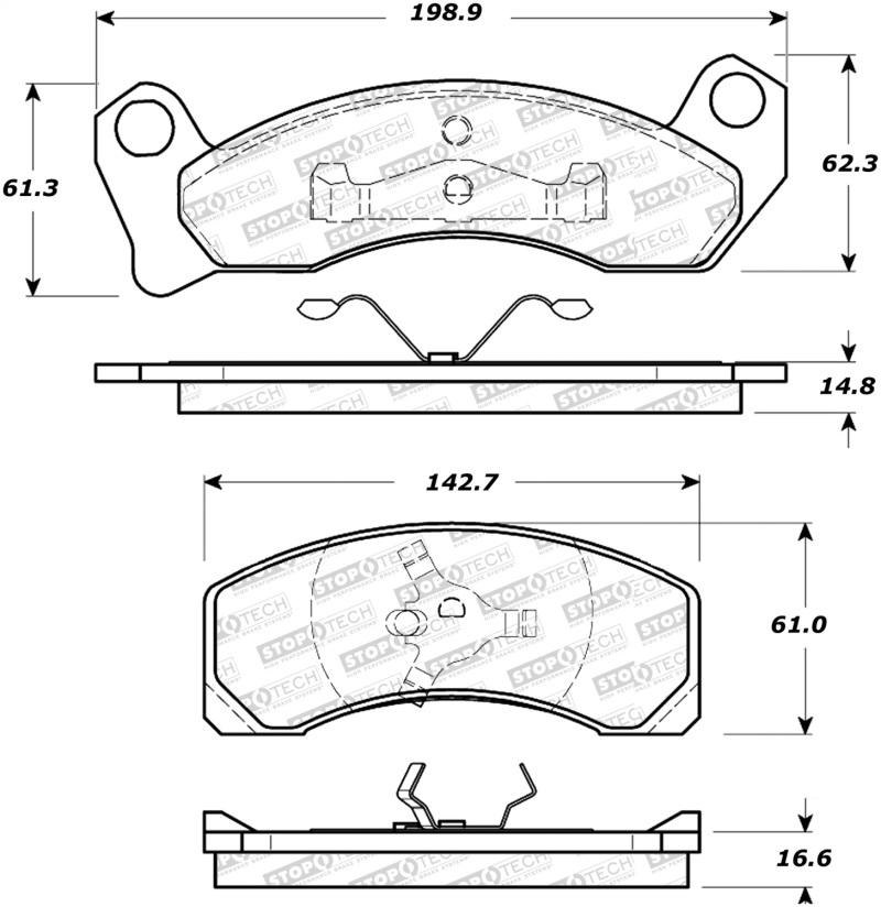 StopTech Street Brake Pads 308.02000 Main Image