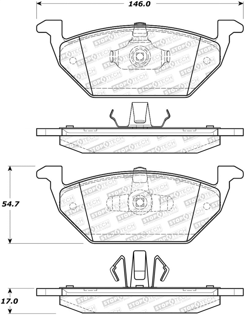 StopTech Street Brake Pads 308.10550 Main Image