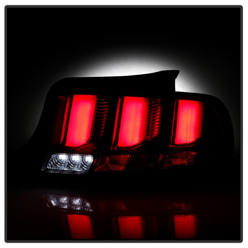 Spyder 10-12 Ford Mustang Red Light Bar LED Sequential Tail Lights - Blk ALT-YD-FM10-RBLED-BK 5085092