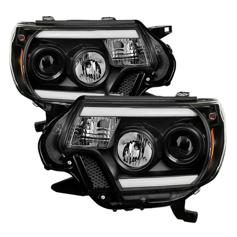 Spyder Toyota Tacoma 12-15 Projector Headlights Light Bar DRL Black PRO-YD-TT12-LBDRL-BK 5081711 Main Image