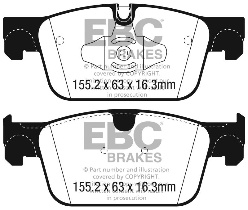 EBC 2017+ Volvo S90 2.0L Turbo Ultimax2 Front Brake Pads UD1924 Main Image