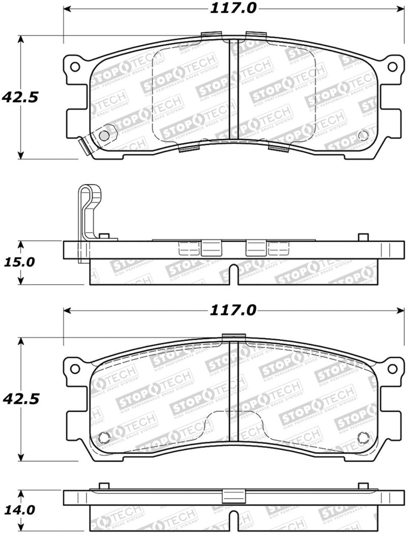 StopTech Street Brake Pads - Rear 308.05531 Main Image