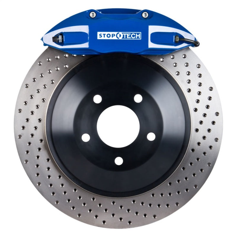 StopTech 99-05 VW Golf/GTi/Jetta Front BBK 1PC Touring 312/ST41 Blue Caliper 328x28 Drilled Rotor 82.886.5100.22