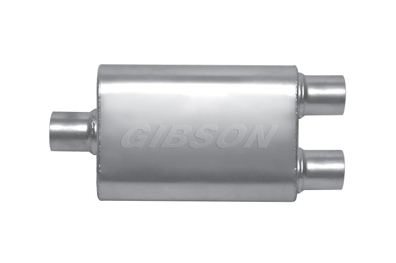 Gibson MWA Superflow Center/Dual Oval Muffler - 4x9x14in/3in Inlet/2.5in Outlet - Stainless BM0109 Main Image