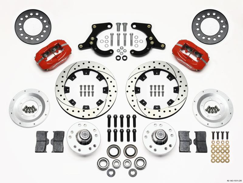 Wilwood Forged Dynalite Front Kit 11.75in Drilled Red 59-64 Chevy Impala / 63-64 Corvette 140-11011-DR Main Image