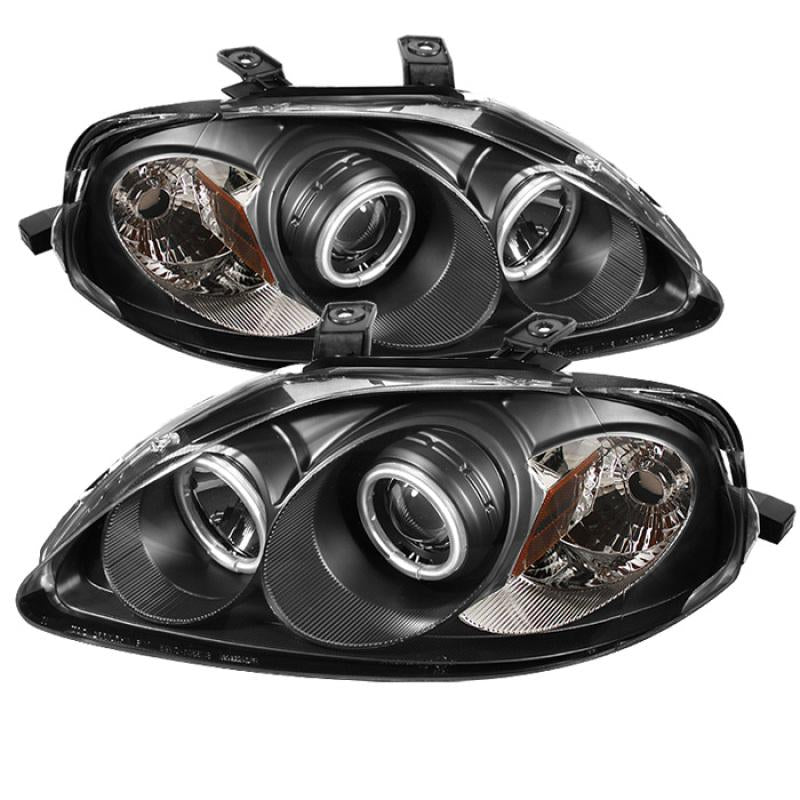 Spyder Honda Civic 99-00 Projector Headlights CCFL Halo Black High H1 Low H1 PRO-YD-HC99-CCFL-BK 5029850 Main Image