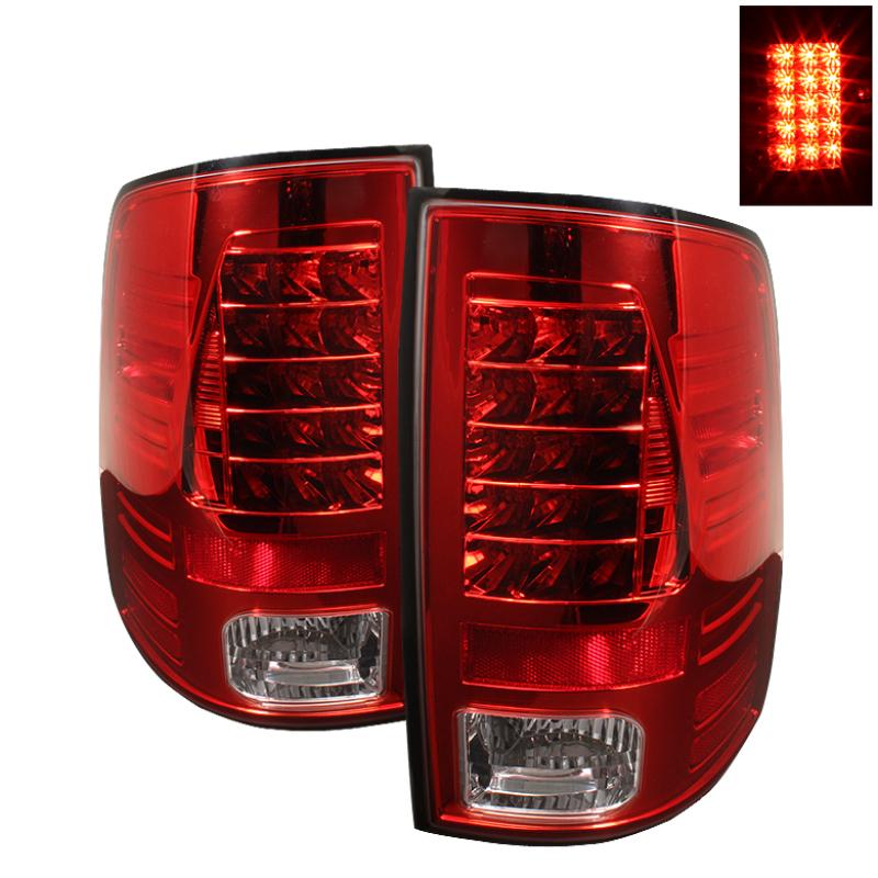 Spyder Dodge Ram 1500 09-14 LED Tail Lights Incandescen- Red Clear ALT-YD-DRAM09-LED-RC 5017567 Main Image