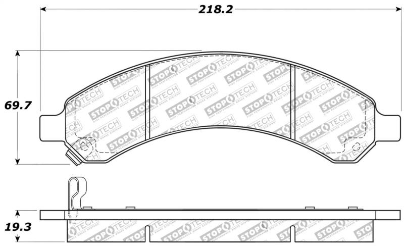 StopTech Sport Brake Pads w/Shims - Front 309.09890 Main Image