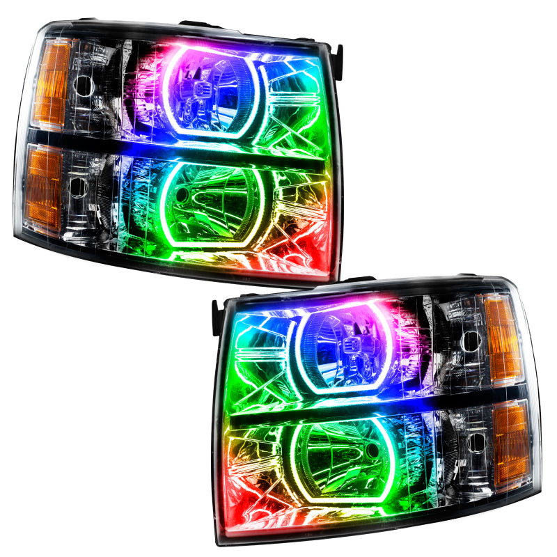 ORACLE Lighting Oracle 07-13 Chevrolet Silverado SMD HL - Black - Square Style - ColorSHIFT w/o Controller 8189-334