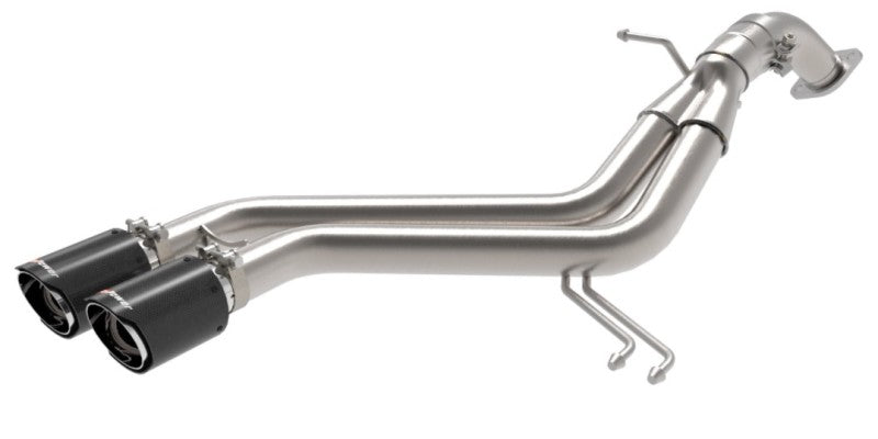 aFe Takeda 13-17 Hyundai Veloster L4-1.6L 2-1/2in 304 SS Axle-Back Exhaust w/ Carbon Fiber Tips 49-37019-C