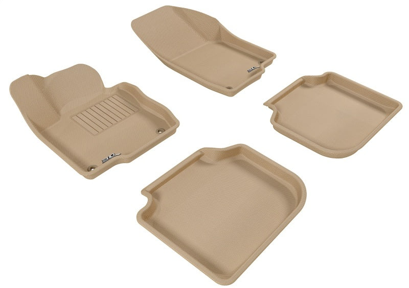 3D MAXpider 2012-2019 Volkswagen Passat Kagu 1st & 2nd Row Floormats - Tan L1VW05601502