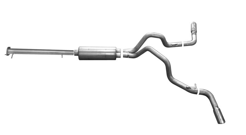 Gibson 15-19 GMC Sierra 2500 HD Base 6.0L 3in Cat-Back Dual Extreme Exhaust - Stainless 65649 Main Image