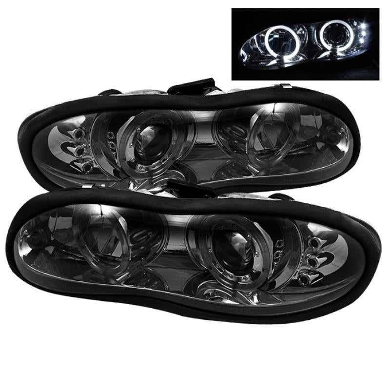 Spyder Chevy Camaro 98-02 Projector Headlights LED Halo LED Smke - Low H1 PRO-YD-CCAM98-HL-SM 5009258 Main Image