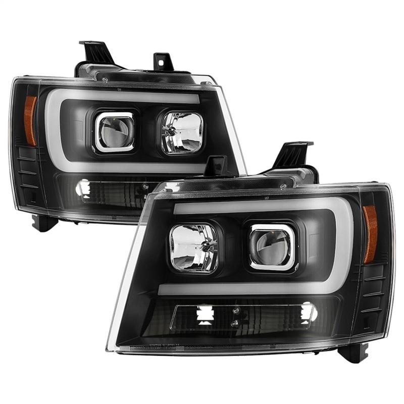 Spyder 07-14 Chevy Suburban/1500/2500/Tahoe V2 Projector Headlights All Blk PRO-YD-CSUB07V2-DRL-BKV2 5085986 Main Image