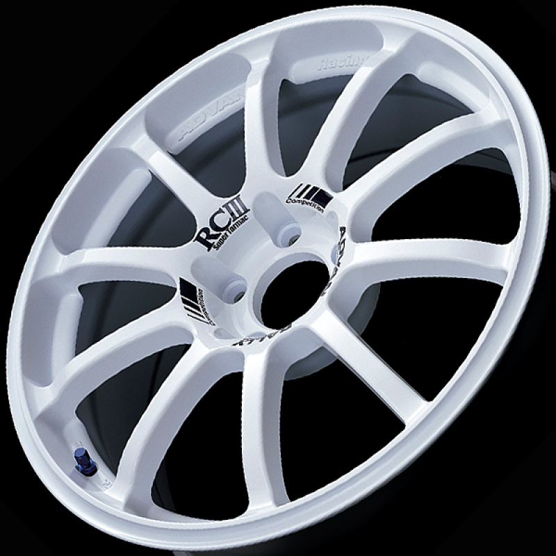 Advan RCIII 18x8.5 +38mm 5-114.3 White Wheel YAI8H38EW