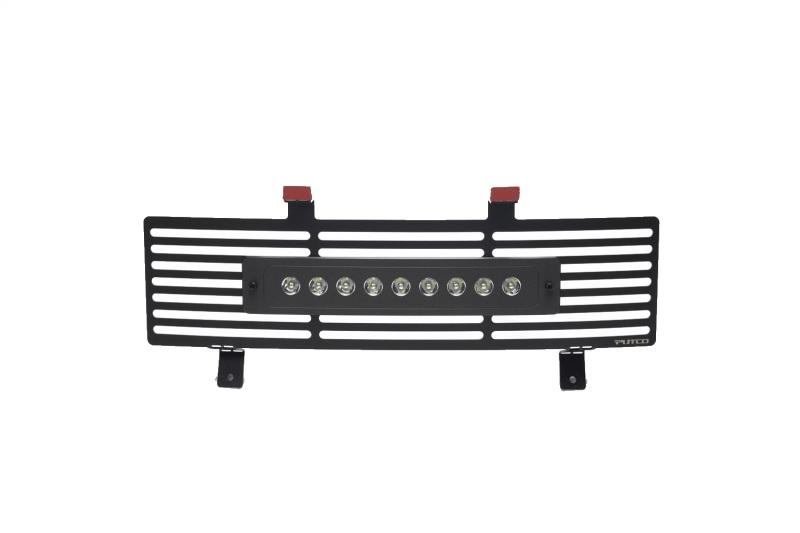 Putco 11-16 Ford SuperDuty - SS Black Bar Design w/ 10in Luminix Light Bar Bumper Grille Inserts 87165L Main Image