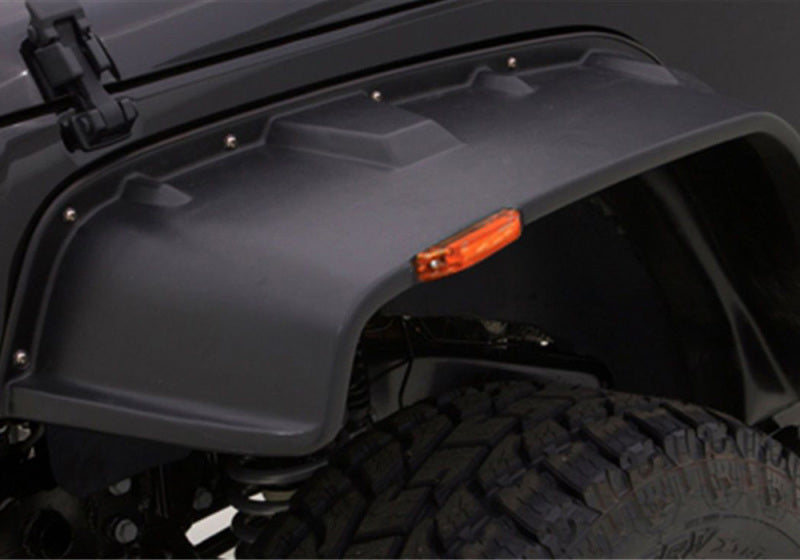 Rampage 2007-2018 Jeep Wrangler(JK) Comes With Black Bolts FX-Flat Style Fender Flares - Black 57260630