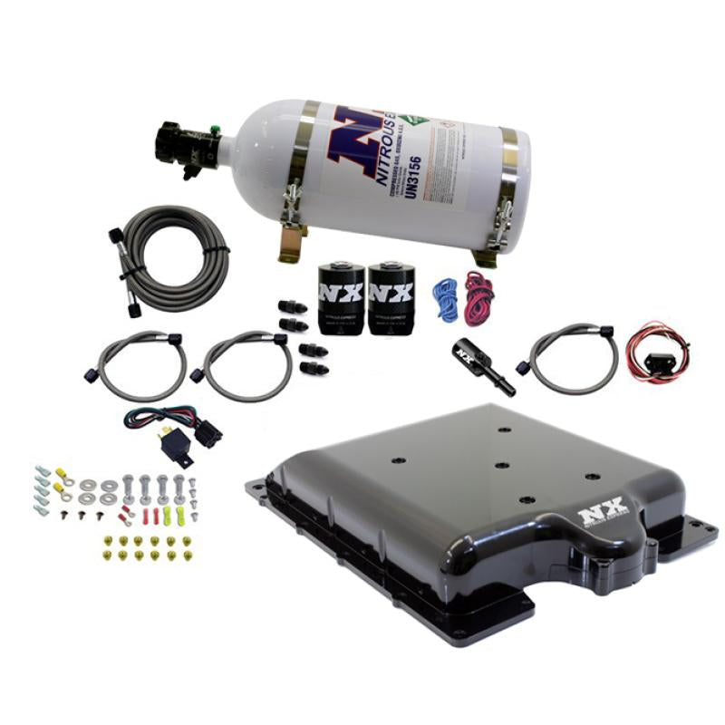 Nitrous Express Dodge Hellcat/Demon Supercharger Lid Nitrous Kit (100-400HP) w/10lb Bottle 20972-10 Main Image