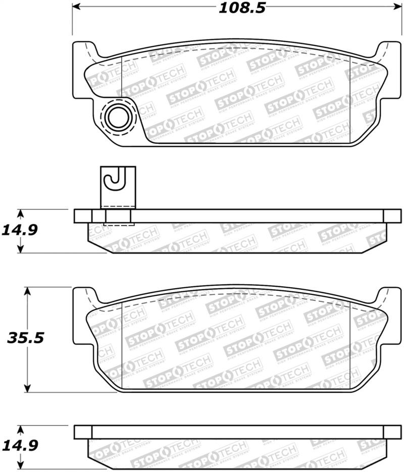 StopTech Street Brake Pads 308.04810 Main Image