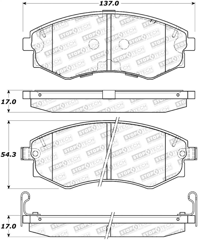 StopTech Street Brake Pads 308.07002 Main Image