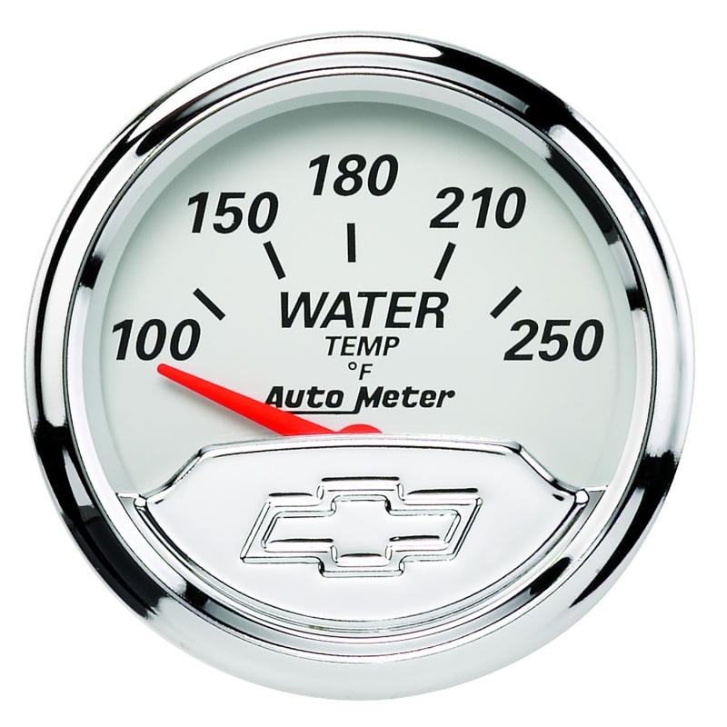 Autometer Chevy Vintage 2in 100-250 Deg F Short Sweep Electronic Water Temp Gauge 1337-00408 Main Image