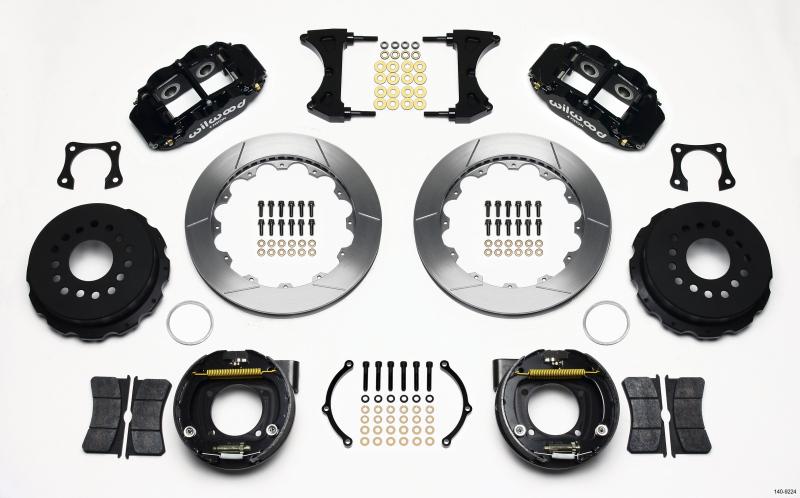 Wilwood Narrow Superlite 4R Rear P-Brk Kit 12.88in 58-64 Olds/Pontiac Ends 2.81in Offset 140-9224 Main Image