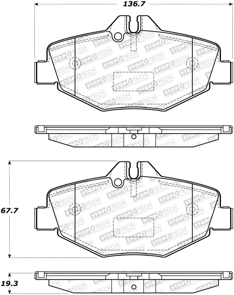 StopTech Street Brake Pads 308.09870 Main Image