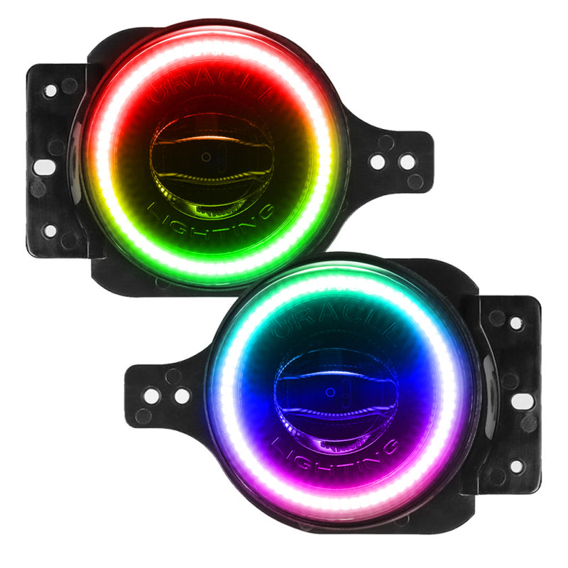 ORACLE Lighting Oracle Jeep Wrangler JL/JT Sport High Performance W LED Fog Lights - ColorSHIFT w/o Controller 5847-334