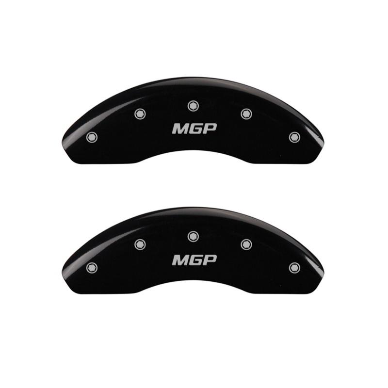 MGP 2 Caliper Covers Engraved Front MGP Black Finish Silver Char 2018 Ram Promaster City 55004FMGPBK Main Image