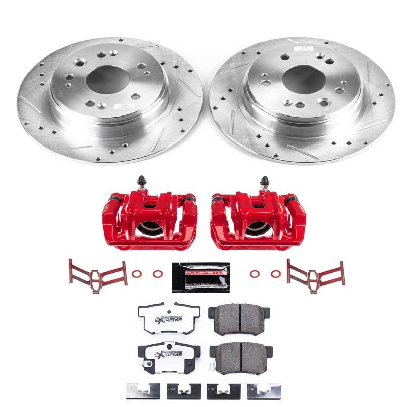 Power Stop 02-04 Honda CR-V Rear Z26 Street Warrior Brake Kit w/Calipers KC6172-26