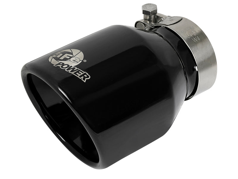 aFe MACH Force-Xp 409 SS Clamp-On Exhaust Tip 2.5in. Inlet / 4in. Outlet / 6in. L - Black 49T25404-B06