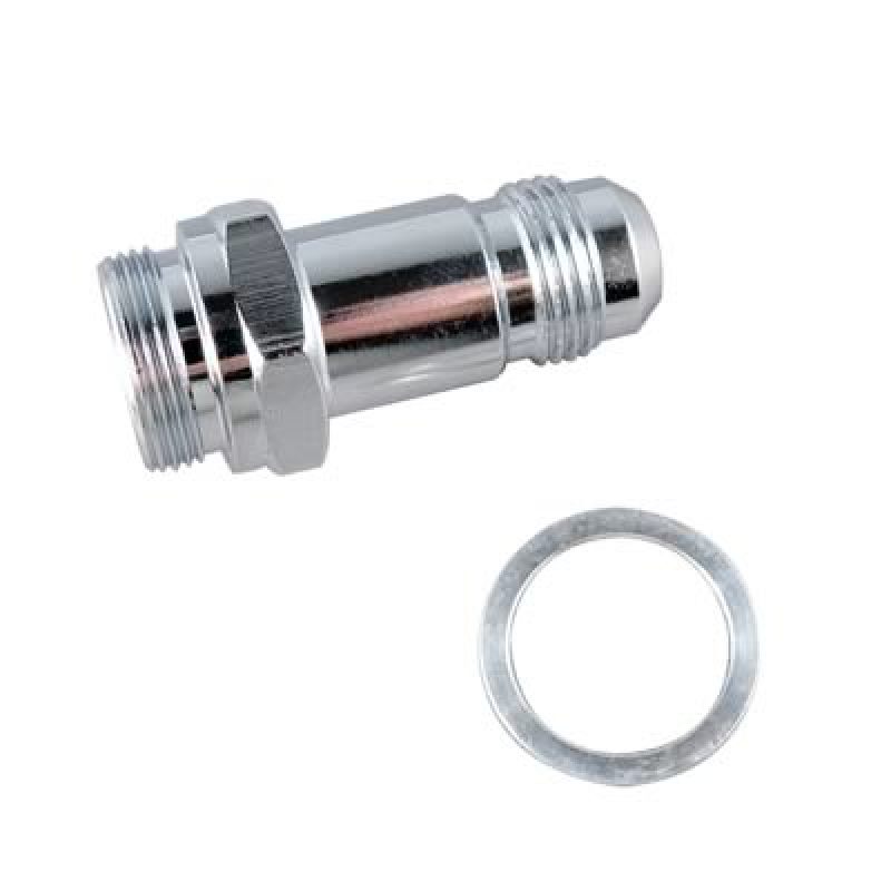 Fragola -6AN x 9/16-24 Male Adapter-Holley - Chrome 491951-CH