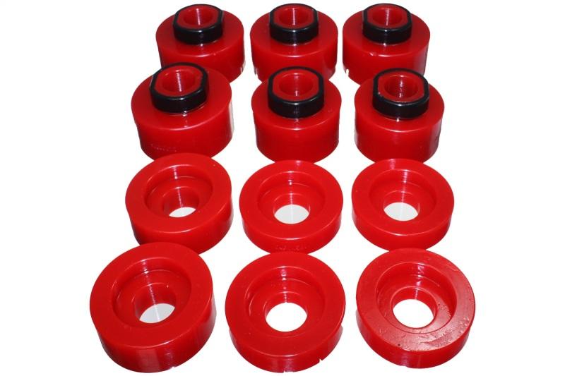 Energy Suspension 08-16 Ford F-250/F-350/F-450/F-550 Super Duty STD/Super Cab Red Body Mount Set 4.4125R Main Image