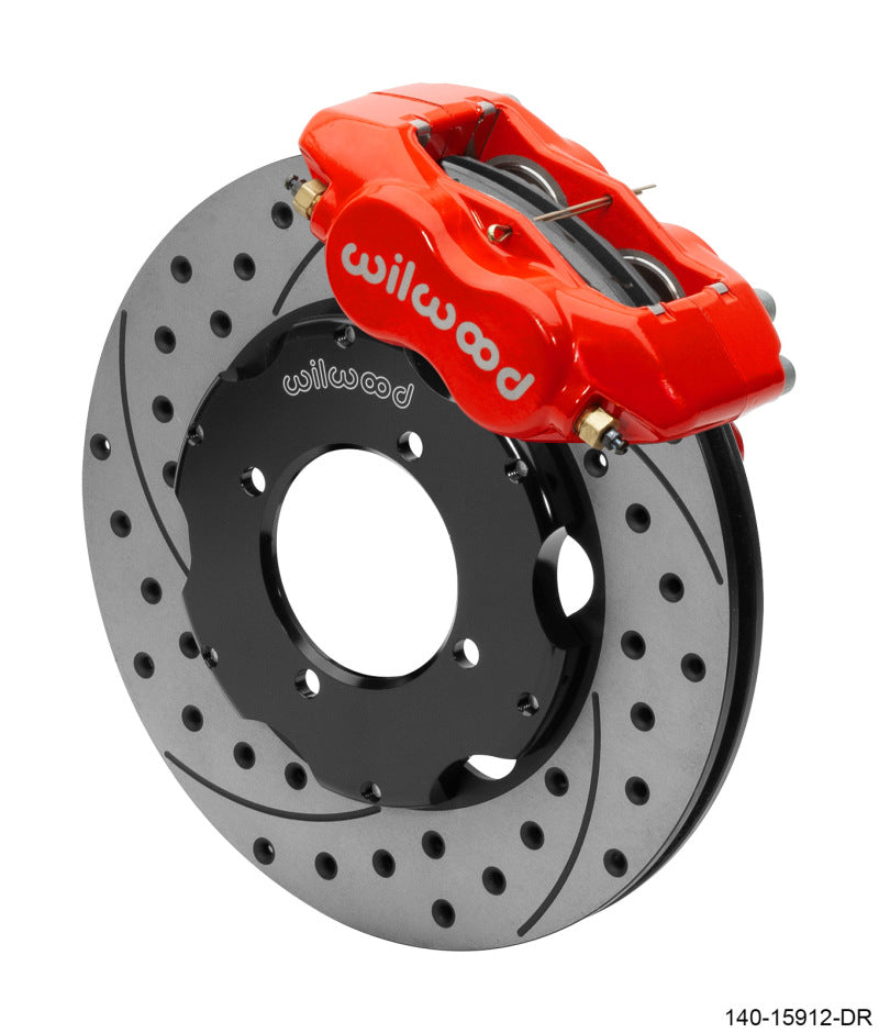 Wilwood Dynalite Front Big Brake Kit 11.00in SRP Drilled & Slotted Rotors - Red 140-15912-DR